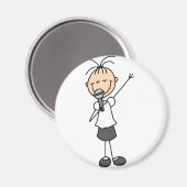 Stick figuur zanger magneet (Voorkant / Achterkant)