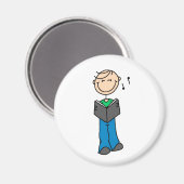 Stick figuur zingen magneet (Voorkant / Achterkant)