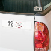 Stick figuurfamilie (geen kinderen) bumpersticker (Op Truck)