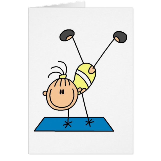 Stick Girl Doing Flips Tshirts en Gifts (Voorkant)