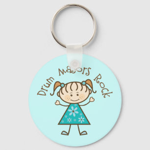 Stick Girl Drum Majors Rock Gift Sleutelhanger
