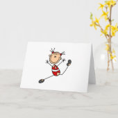 Stick Girl Gymnast Cartes (Fleur jaune)