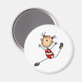 Stick Girl Gymnast Magnet (Recto/Verso)
