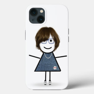 Stick Girl in Sneakers met haar iPhone 13 Hoesje