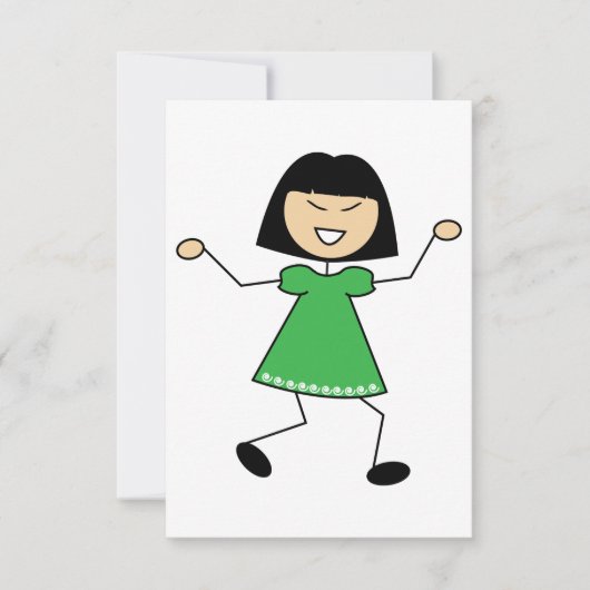 Stick Girl Invitations (Devant)
