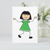 Stick Girl Invitations