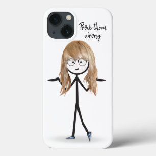 Stick Girl met blond haar iPhone 13 Hoesje