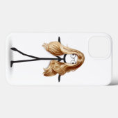 Stick Girl met blond haar en bril Case-Mate iPhone Case (Achterkant (horizontaal))