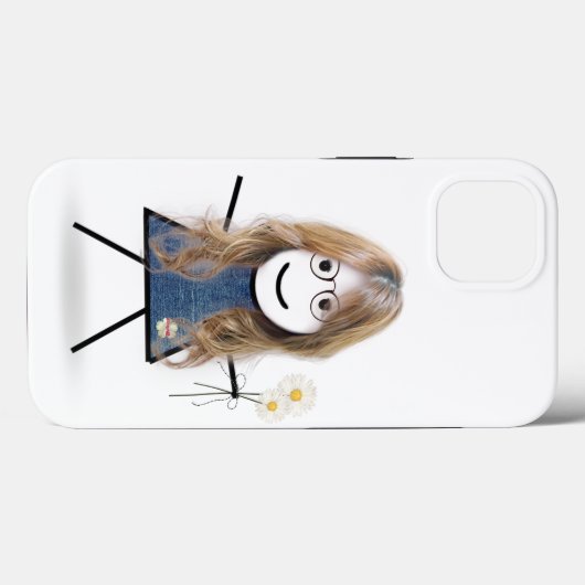 Stick Girl met Daisies Case-Mate iPhone Case (Achterkant (horizontaal))