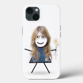 Stick Girl met Daisies Case-Mate iPhone Case (Achterkant)