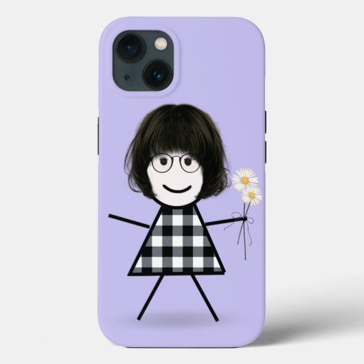 Stick Girl met Daisies Case-Mate iPhone Case (Achterkant)