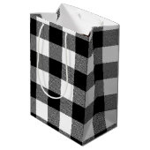 Stick Girl met Hair en Buffalo Pset Pattern Medium Cadeauzakje (Achterkant Gekanteld)