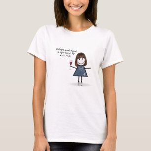 Stick Girl met wijn en Sneakers T-shirt
