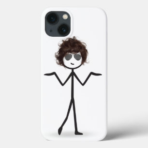 Stick Girl met zonnebrillen en hazen iPhone 13 Hoesje