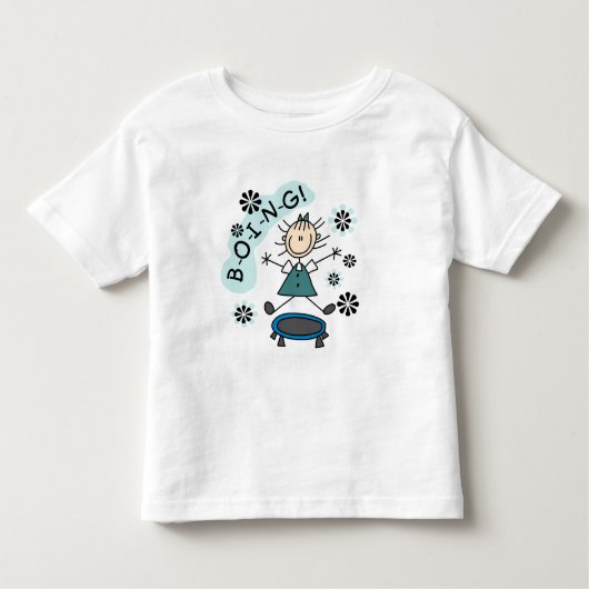 Stick Girl sur Trampoline T-shirts et cadeaux (Devant)