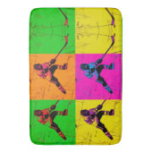 Stick Handling Hockey Player Badmat (Voorkant Verticaal)