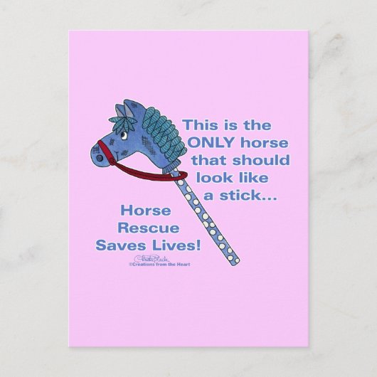 Stick Horse Briefkaart (Voorkant)