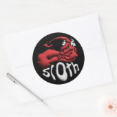 Stick it to your Sin Sloth Devil Ronde Sticker (Envelop)