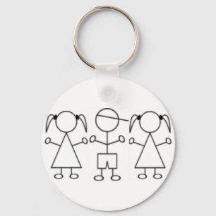Stick kinder sleutelhanger triplet girl