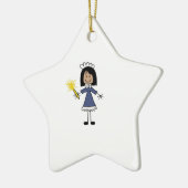 STICK MAID KERAMISCH ORNAMENT (Links)