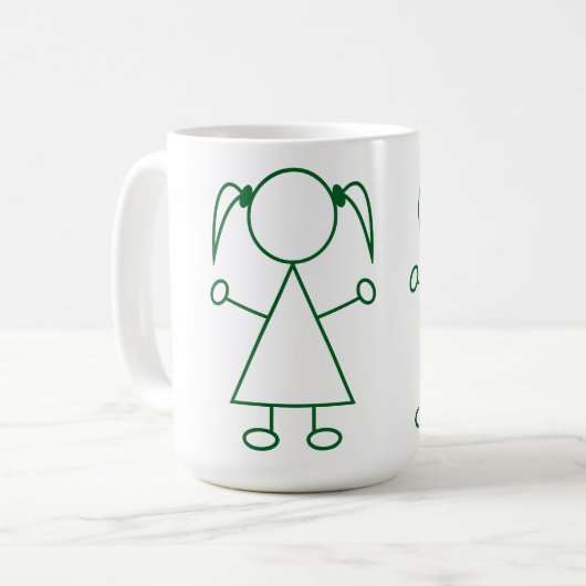 Stick Man Kids Mug (Devant gauche)