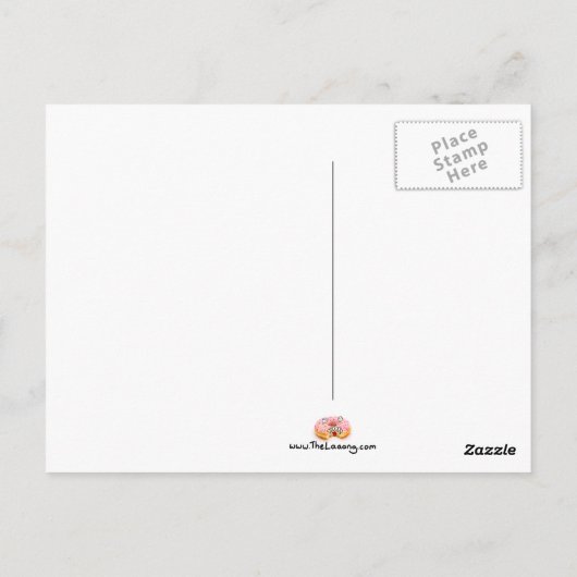 Stick man monter l'escalier carte postale (Dos)