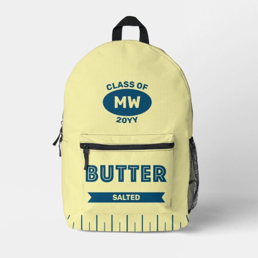 Stick-of-Boter Retro Aangepaste Monogram Rugzak (Voorkant)
