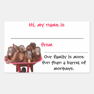 Stick-on Naam Badges voor Reunions Rechthoekige Sticker