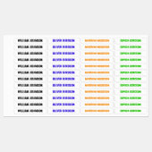 Stick personnalisé sur le nom Étiquettes pour vête (Feuille)