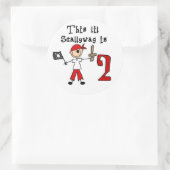 Stick Pirate 2e Anniversaire Classic Round Sticker (Sac)