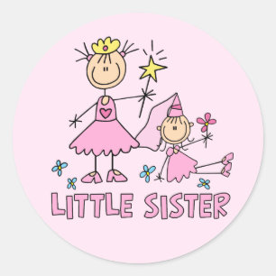 Stick Princess Duo Little Sister Ronde Sticker