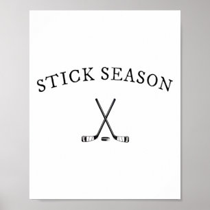 Stick Season Gekruiste Hockeysticks Puck Minimaal Poster