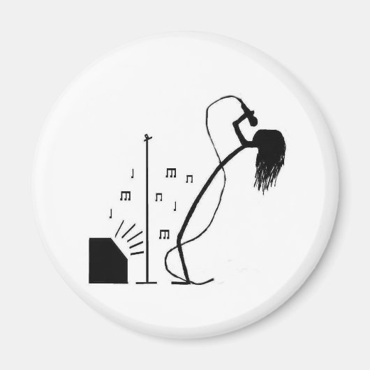Stick Singer Magneet (Voorkant)