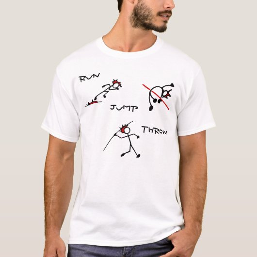 Stick with Sport RUN JUMP THROW T-shirt (Voorkant)