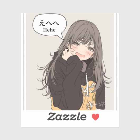 STICKER えへへステッカー|寿司娘シール (Feuille)