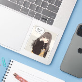 STICKER えへへステッカー|寿司娘シール (Ordinateur portable avec iPhone)