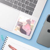 Sticker お菓子JKシール|寿司娘 GenerativeAI (Ordinateur portable avec iPhone)