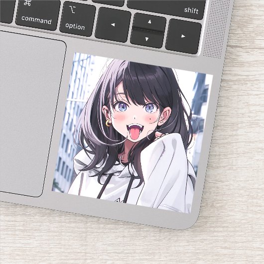 Sticker シール|あっかんベーJK|寿司娘 GenerativeAI (Détail)