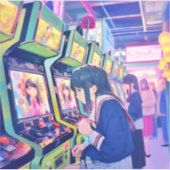 Sticker シール Seal｜ゲーセンJK 寿司娘 GenerativeAI (Devant)