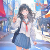 Sticker シール Seal｜寄り道JK 寿司娘 GenerativeAI (Devant)