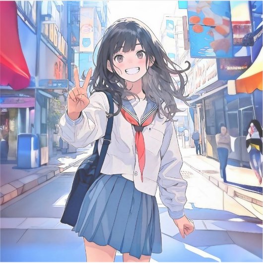 Sticker シール Seal｜寄り道JK 寿司娘 GenerativeAI (Devant)