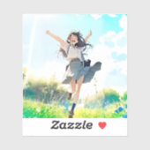 Sticker シール Seal|通学JK 寿司娘 GenerativeAI (Feuille)