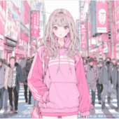 Sticker シール Seal|Pretty Pink 寿司娘 GenerativeAI (Devant)