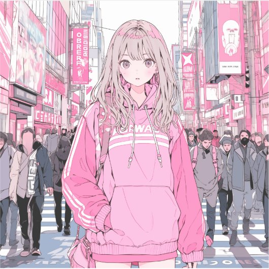 Sticker シール Seal|Pretty Pink 寿司娘 GenerativeAI (Devant)