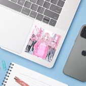 Sticker シール Seal|Pretty Pink 寿司娘 GenerativeAI (Ordinateur portable avec iPhone)