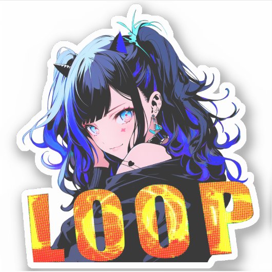 Sticker ステッカー|VACHABORG グッズ「 Neo-Reiwa Girl 」 シール (Devant)