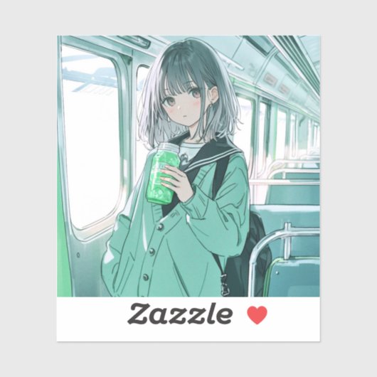 Sticker メロンソーダJK シール|寿司娘 GenerativeAI (Feuille)