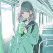 Sticker メロンソーダJK シール|寿司娘 GenerativeAI (Devant)