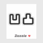 Sticker 凹 凸 Outotsu お う と つ (Feuille)