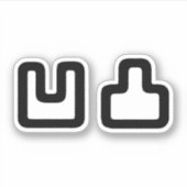 Sticker 凹 凸 Outotsu お う と つ (Devant)